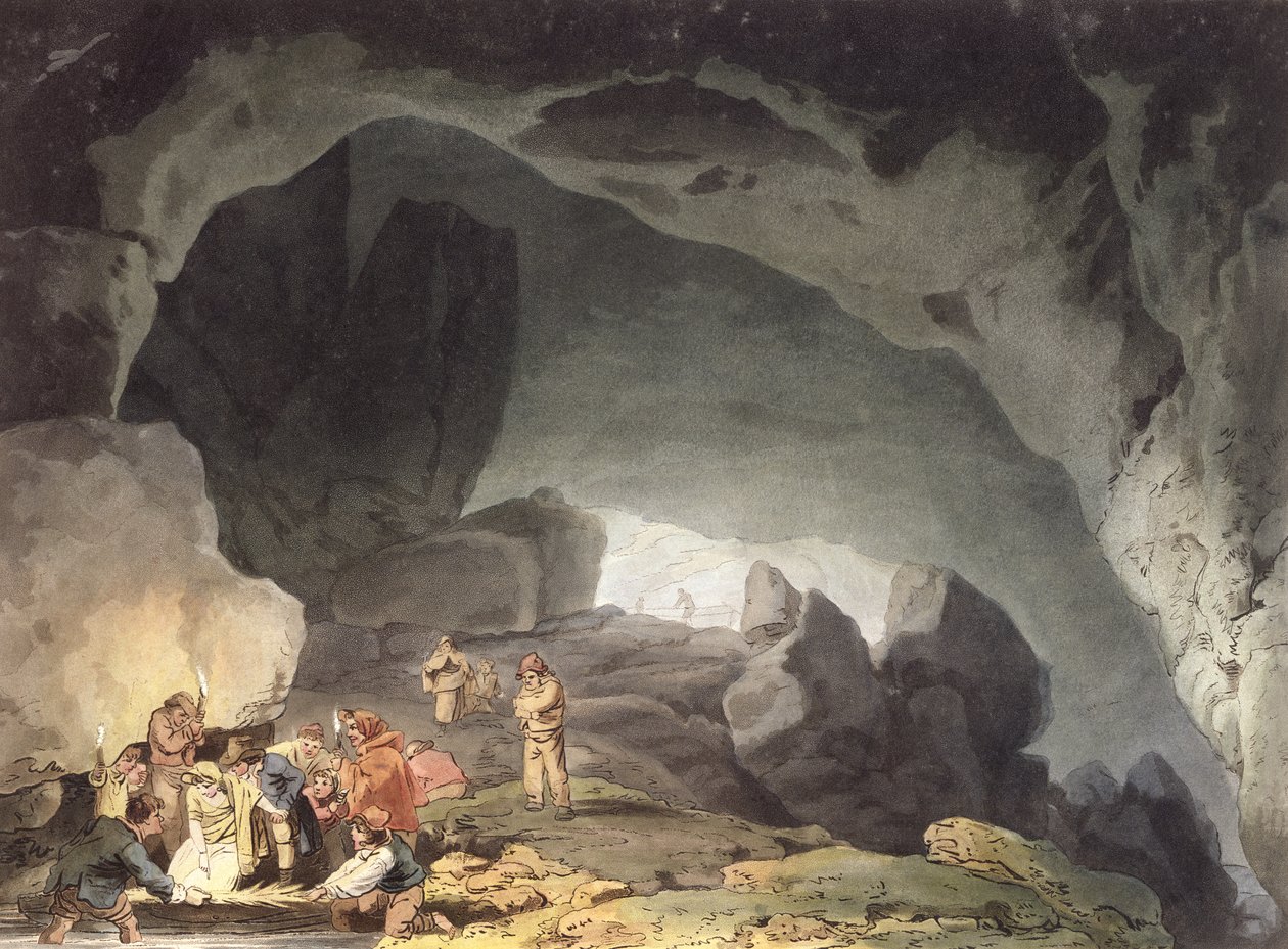 Peaks Hole, Derbyshire (rycina kolorowa) autorstwa Joseph Mallord William Turner