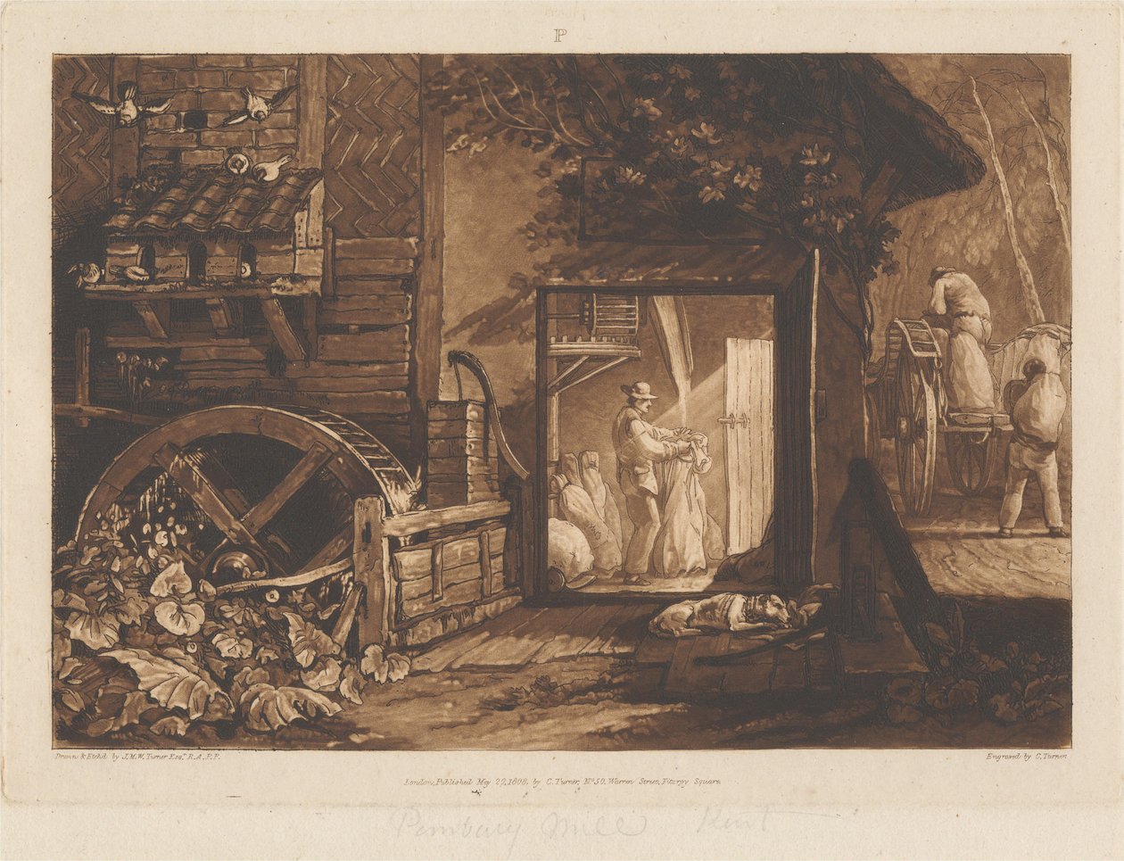 Młyn w Pembury, Kent autorstwa Joseph Mallord William Turner