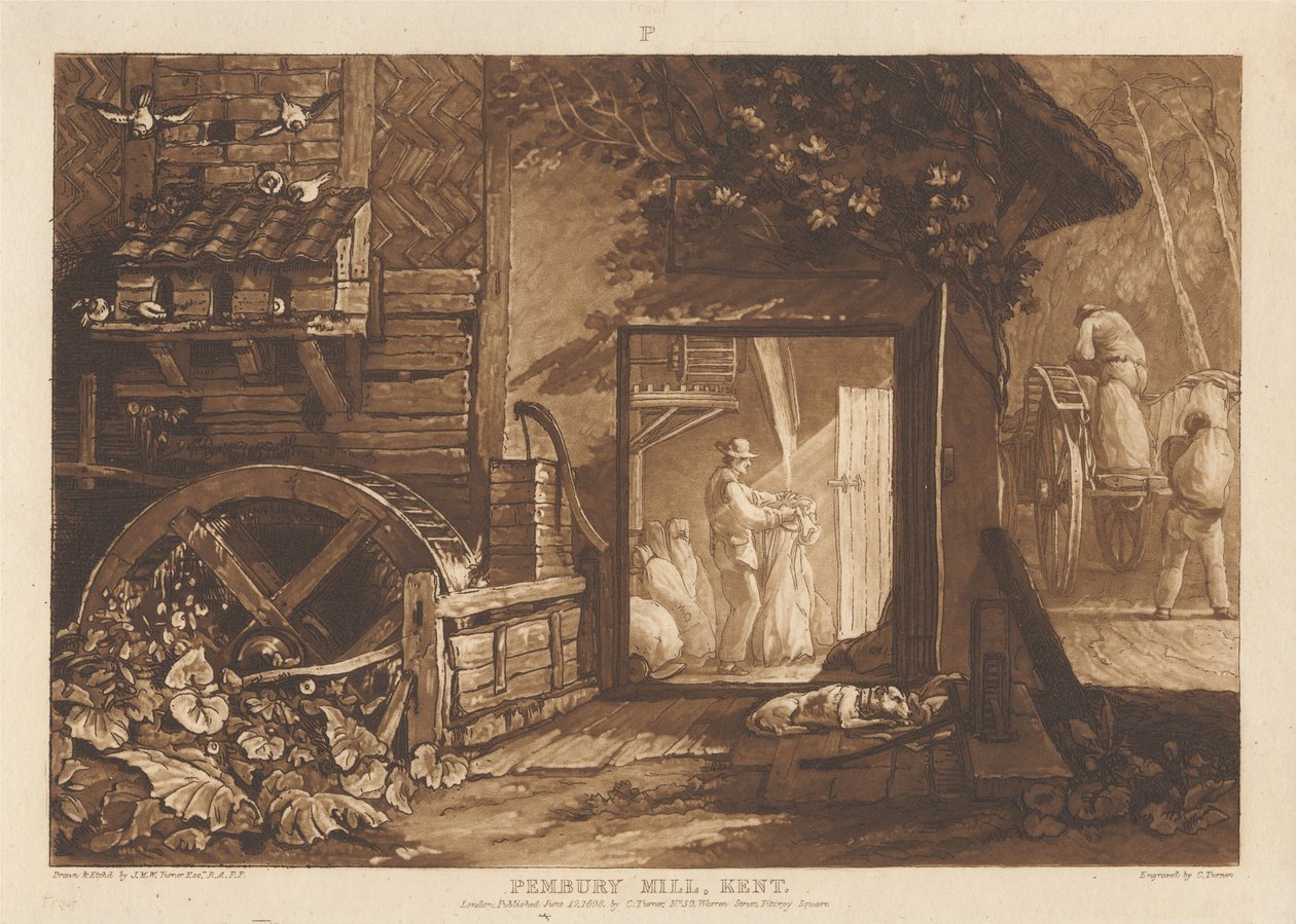 Młyn w Pembury, Kent autorstwa Joseph Mallord William Turner