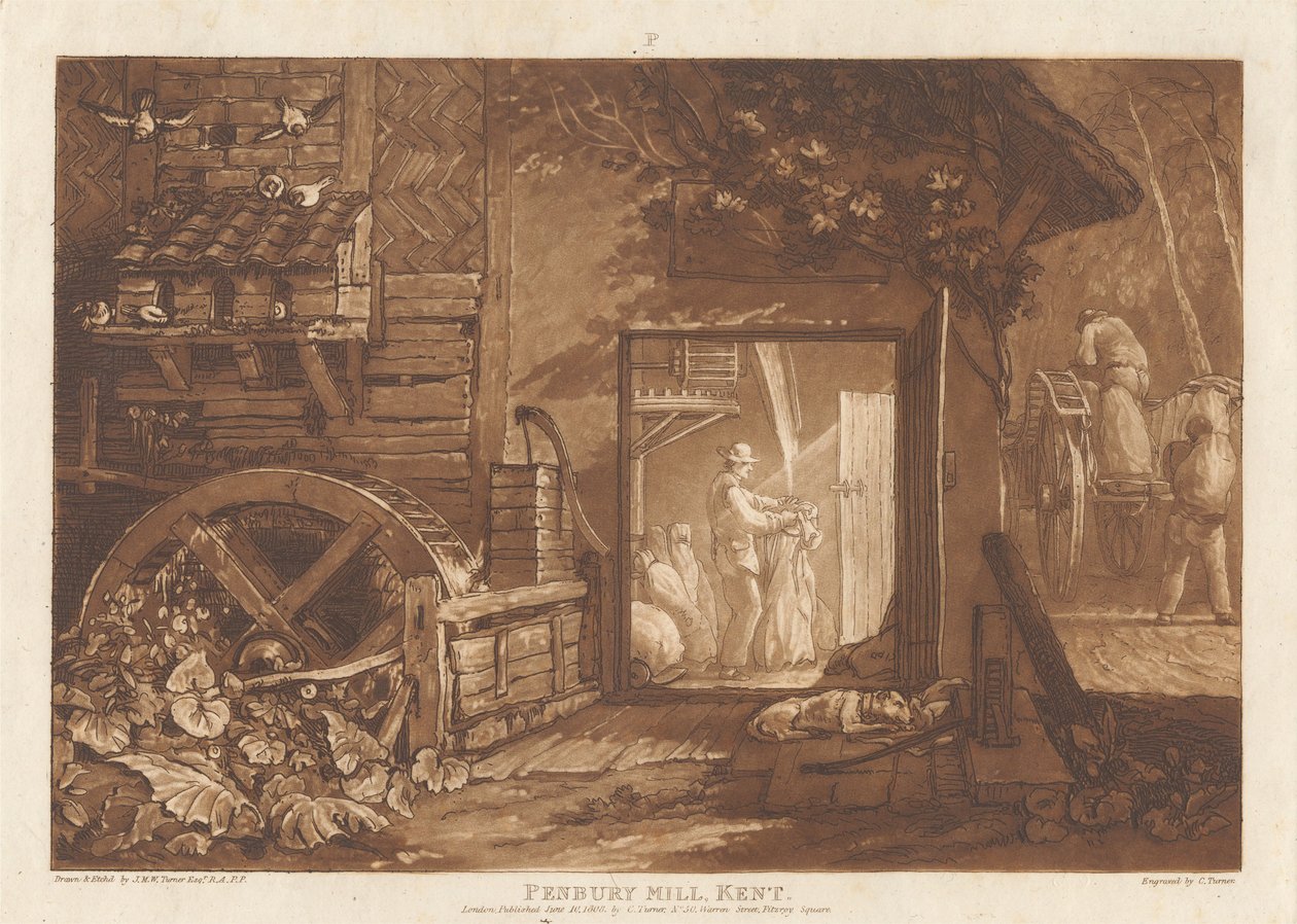 Młyn Pembury, Kent autorstwa Joseph Mallord William Turner
