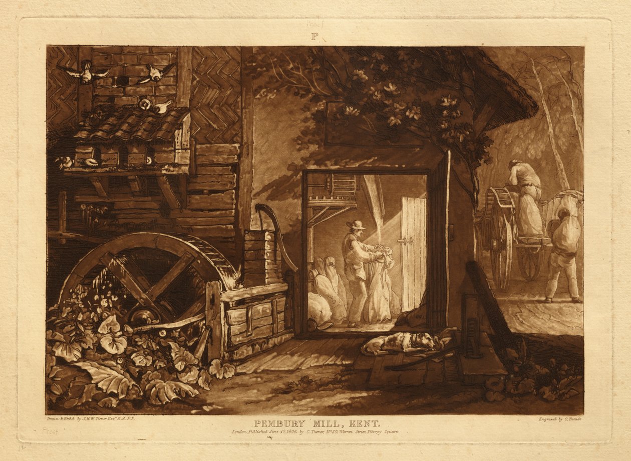 Młyn w Pembury, Kent autorstwa Joseph Mallord William Turner
