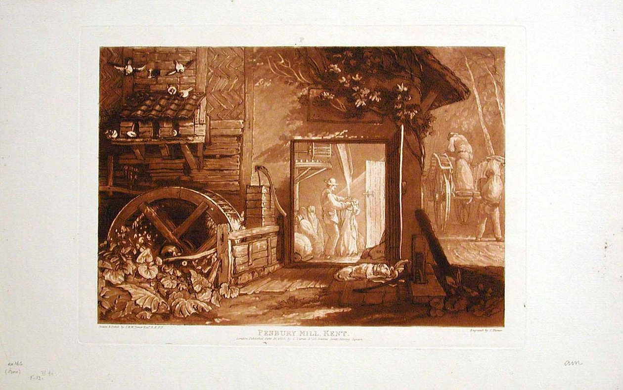 Młyn w Pembury, Kent autorstwa Joseph Mallord William Turner