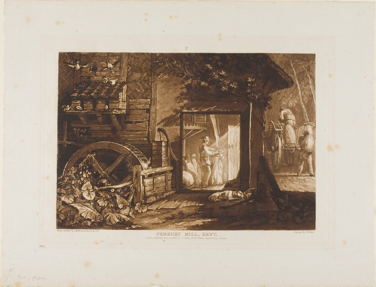 Pembury Mill, Kent, płyta 12 z Liber Studiorum autorstwa Joseph Mallord William Turner
