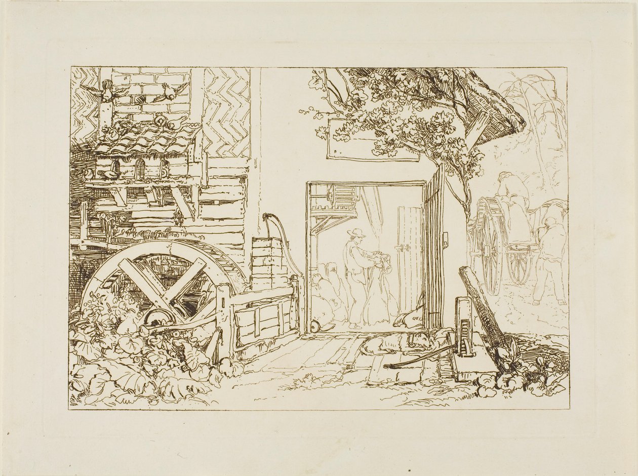 Pembury Mill, Kent, płyta 12 z Liber Studiorum autorstwa Joseph Mallord William Turner
