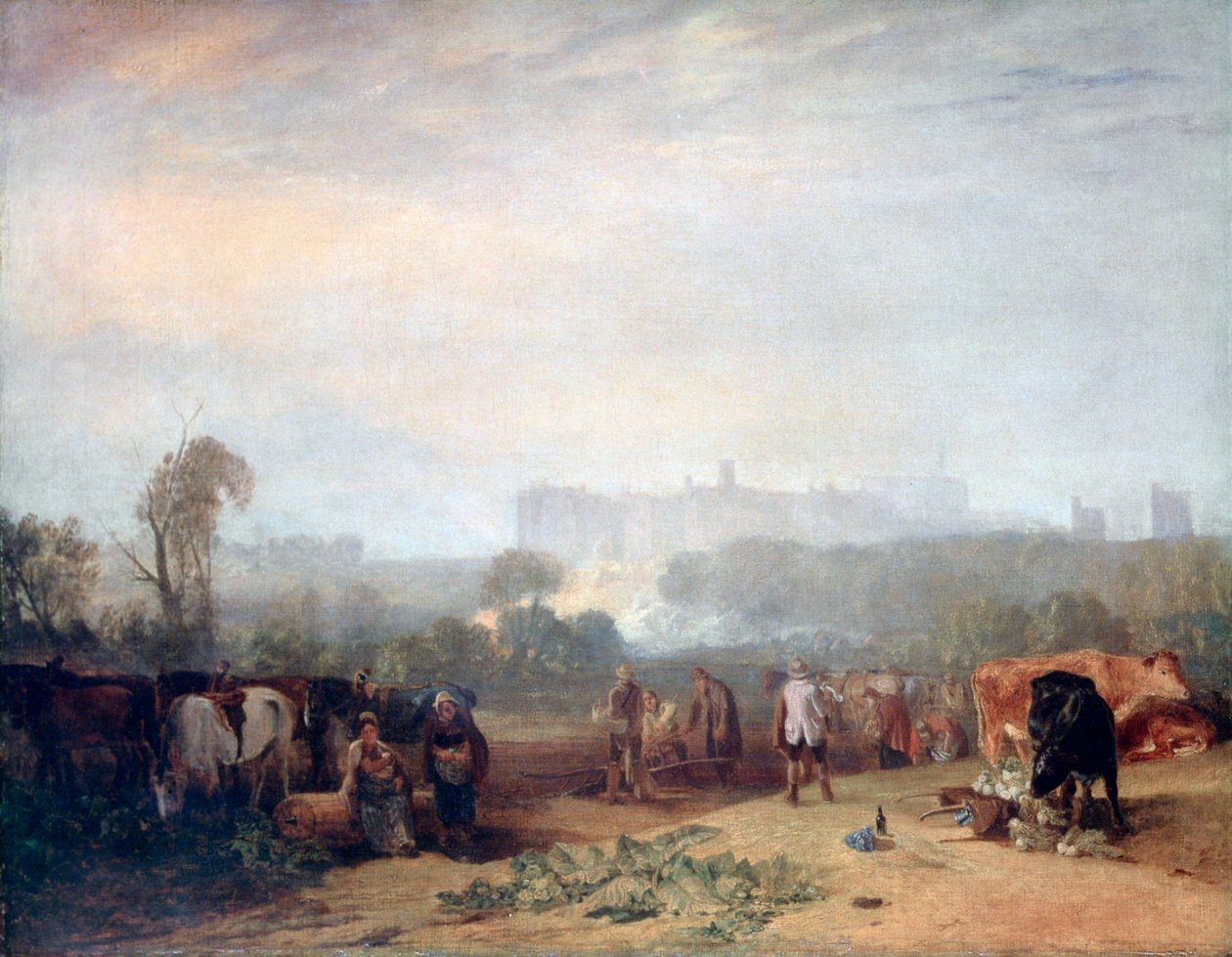 Zaoranie rzepy w pobliżu Slough, `Windsor, ok. 1809 r. autorstwa Joseph Mallord William Turner