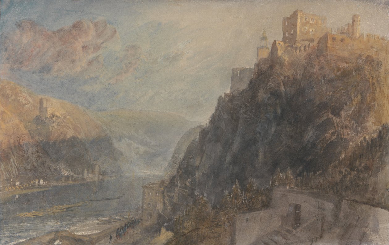 Rheinfels z widokiem na Katz i Goarhausen autorstwa Joseph Mallord William Turner