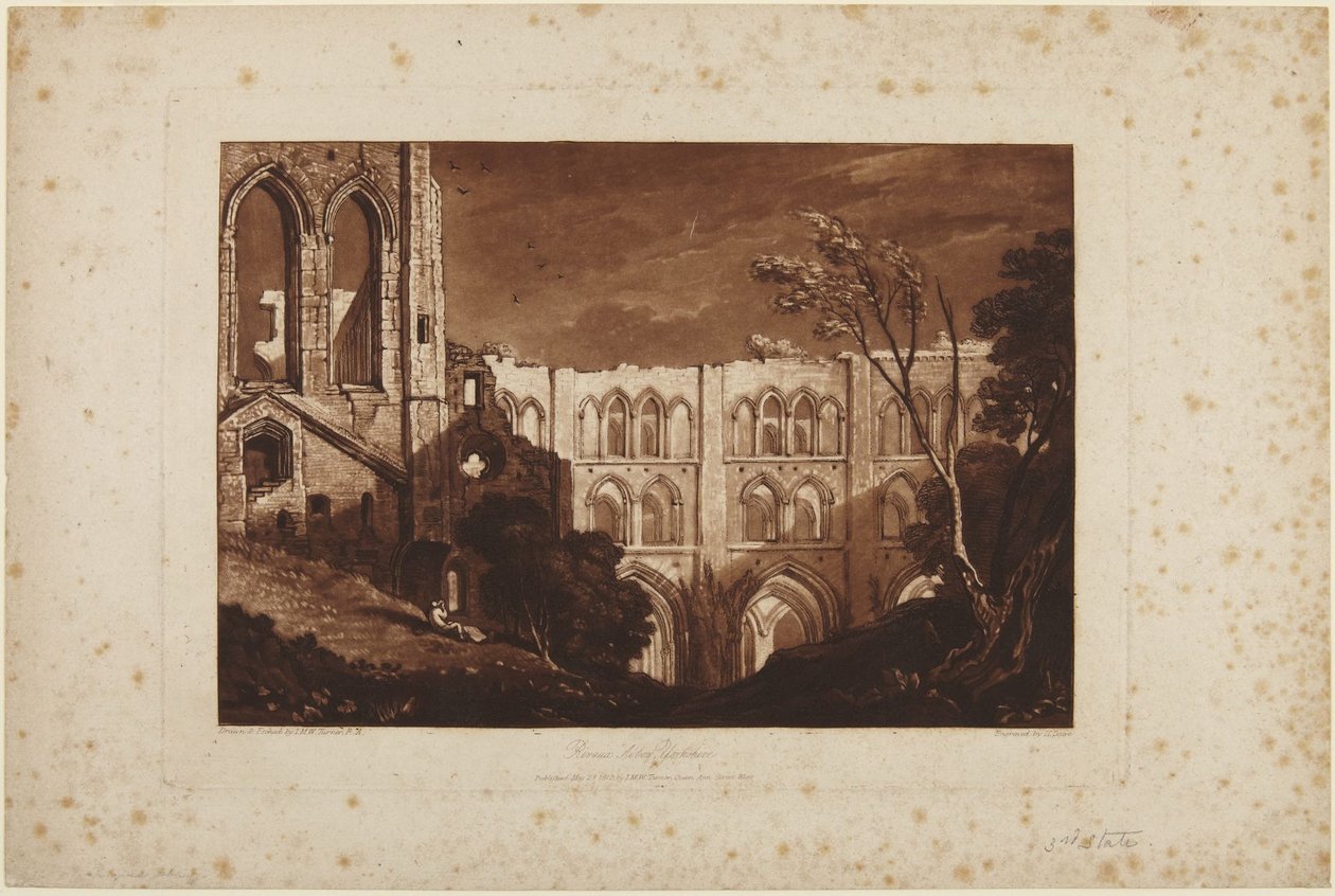 Opactwo Rievaulx, Yorkshire autorstwa Joseph Mallord William Turner
