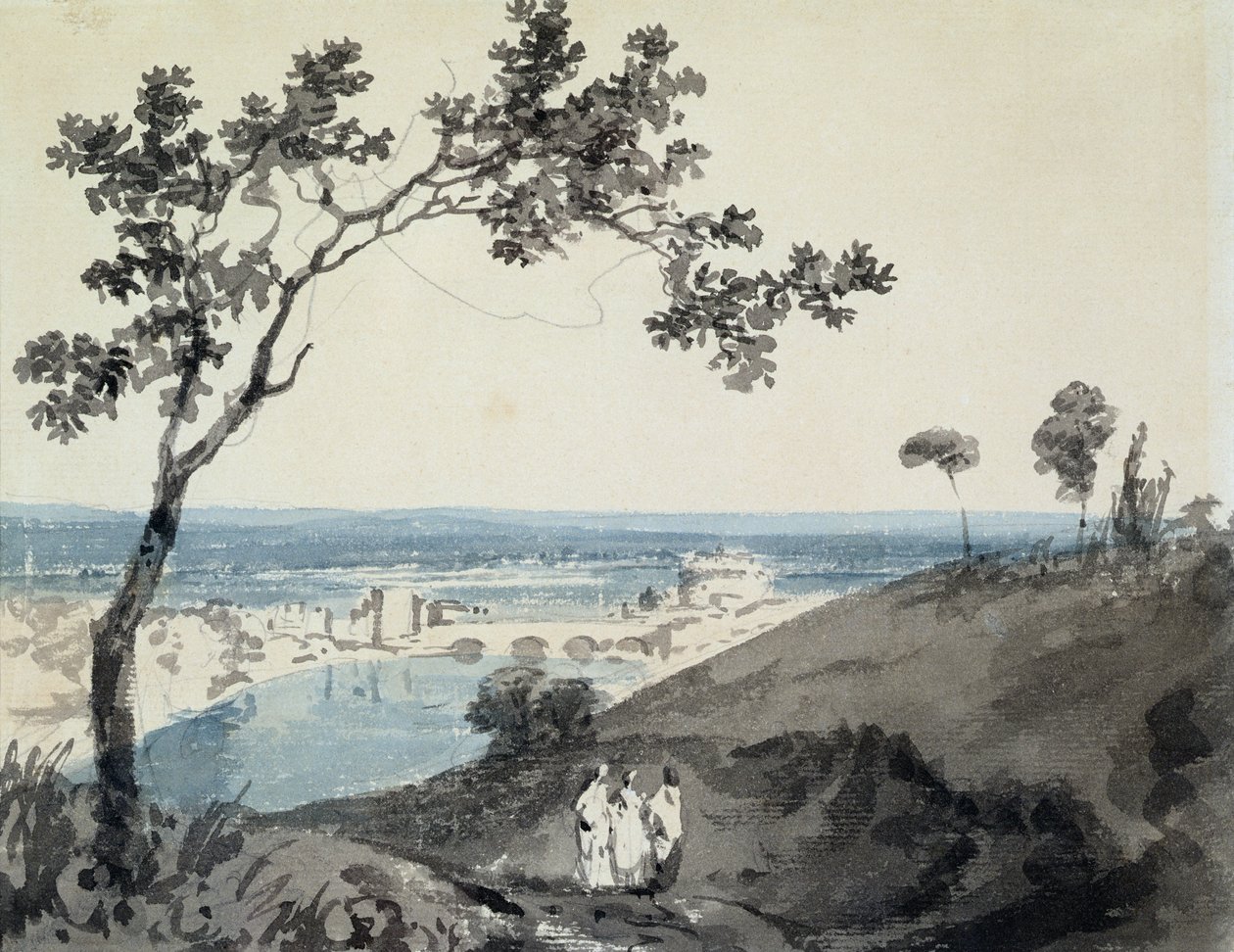 Rzym, wg Richarda Wilsona (1714-82) (ołówek i akwarela na papierze) autorstwa Joseph Mallord William Turner