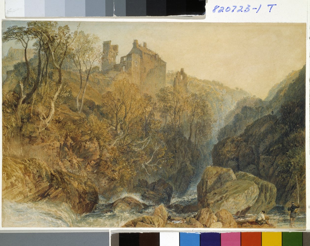 Zamek Rosslyn (akwarela na białym papierze) autorstwa Joseph Mallord William Turner