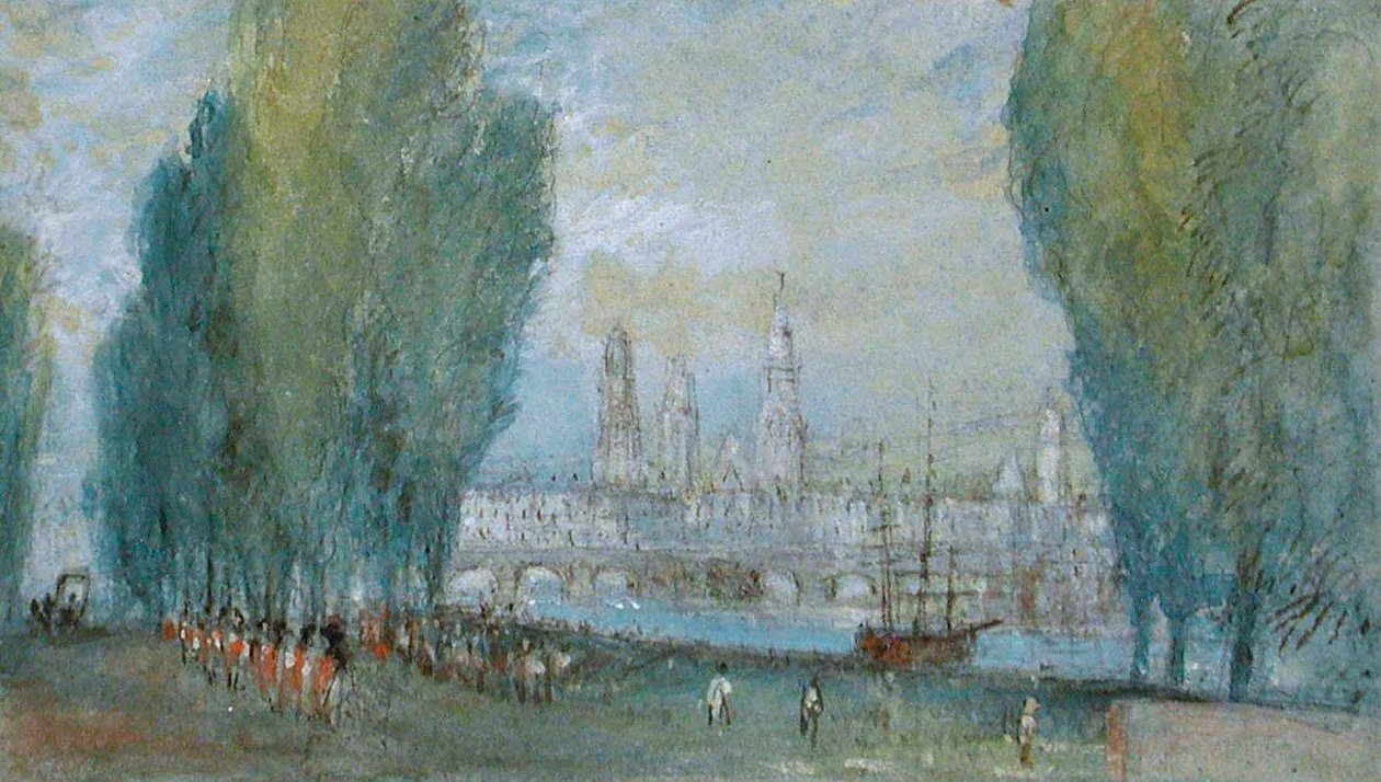 Rouen widziane z Saint-Sever autorstwa Joseph Mallord William Turner