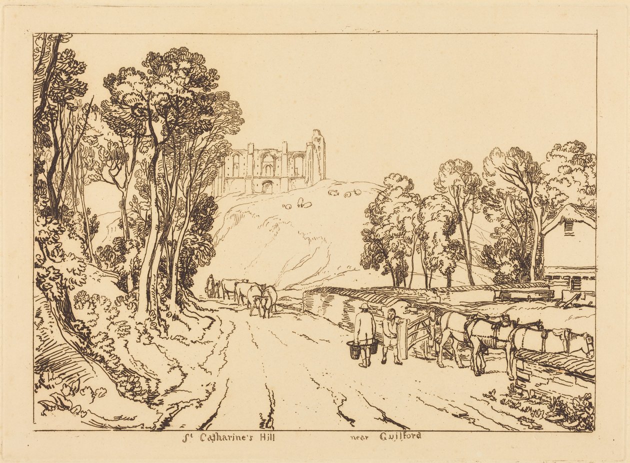 Wzgórze świętej Katarzyny koło Guildford autorstwa Joseph Mallord William Turner