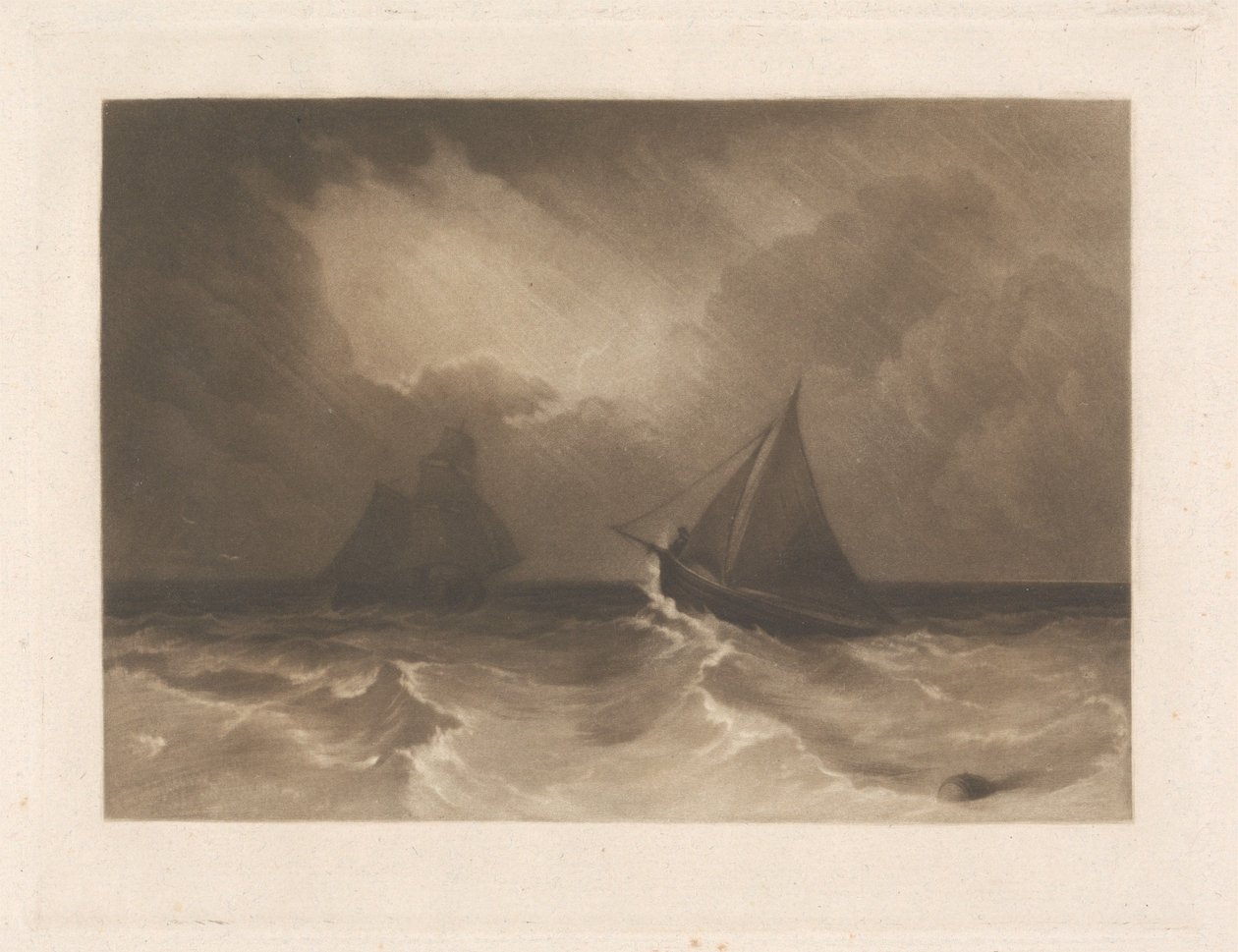 Statek i kuter autorstwa Joseph Mallord William Turner