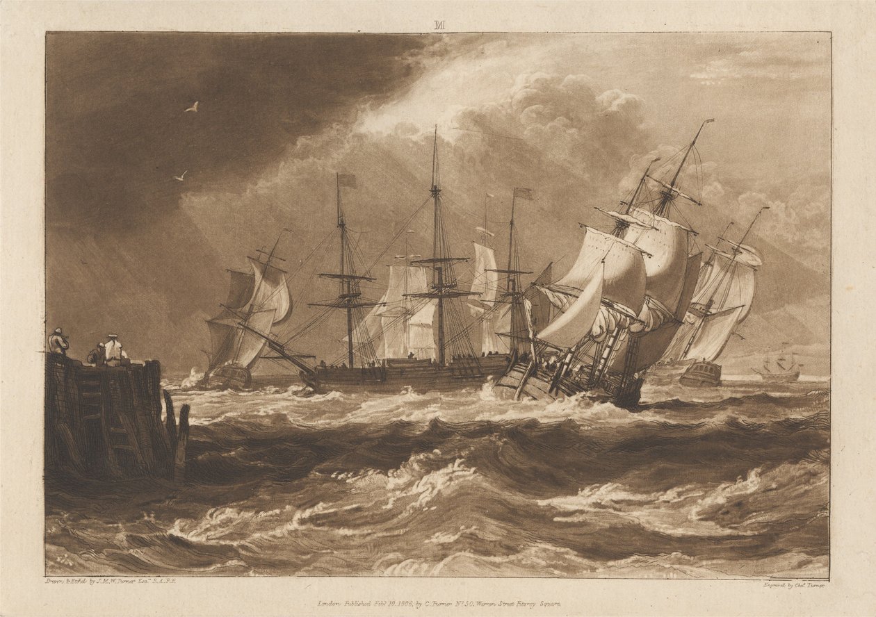 Statki na wietrze autorstwa Joseph Mallord William Turner