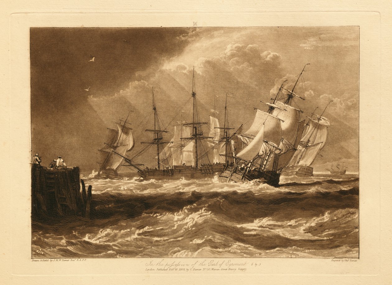 Statki na wietrze autorstwa Joseph Mallord William Turner