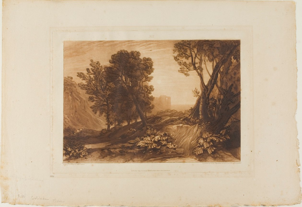 Samotność, tablica 53 z Księgi Studiów autorstwa Joseph Mallord William Turner