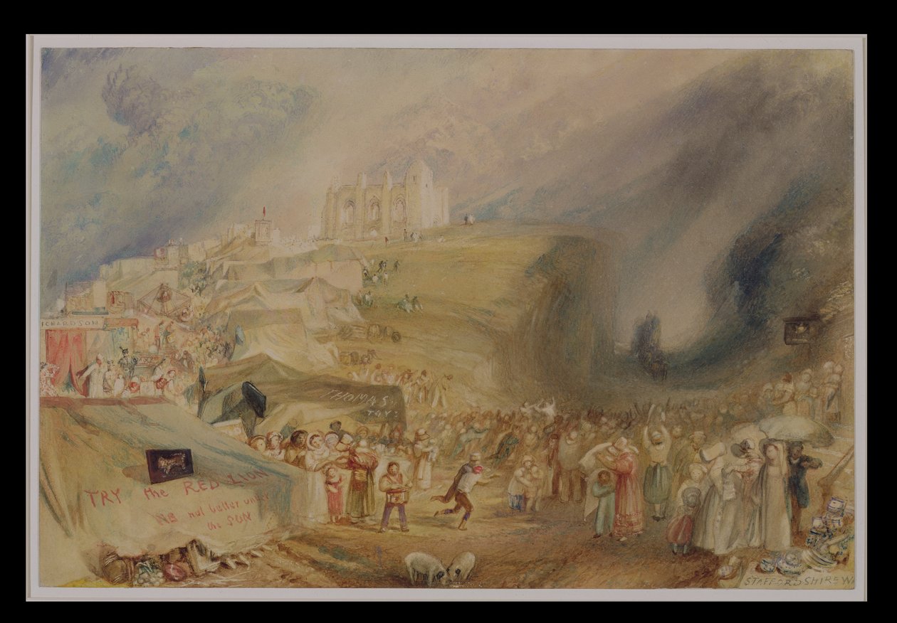 Wzgórze św. Katarzyny, Guildford, Surrey, 1830 (wc i grafit na papierze) autorstwa Joseph Mallord William Turner