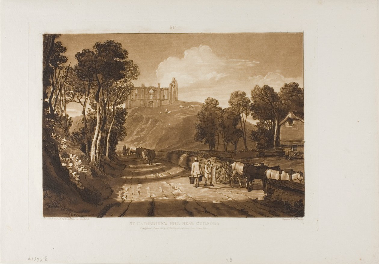Wzgórze Świętej Katarzyny w pobliżu Guilford autorstwa Joseph Mallord William Turner