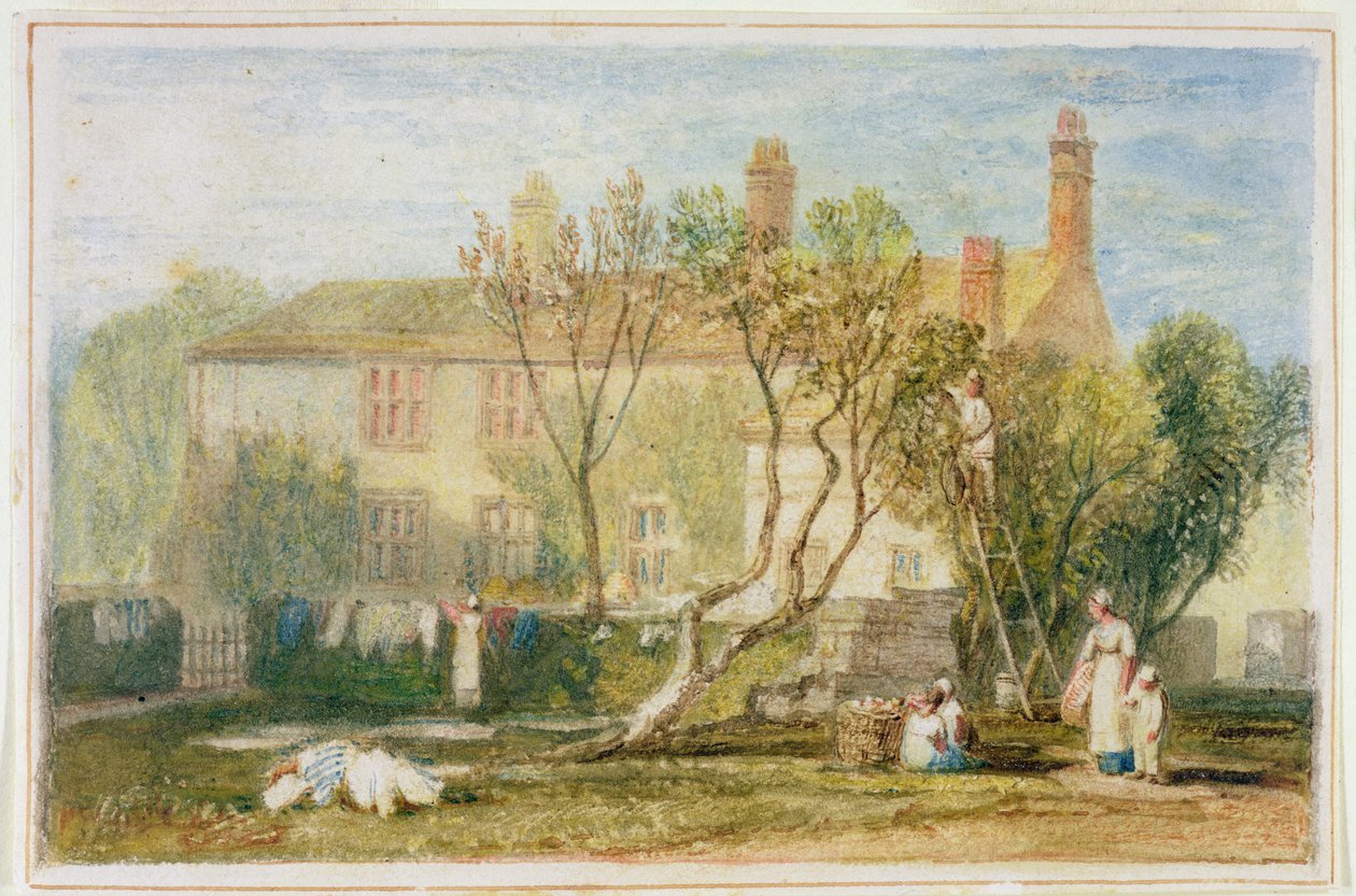 Steeton Manor House, niedaleko Farnley, ok. 1815-18 (wc na papierze) autorstwa Joseph Mallord William Turner