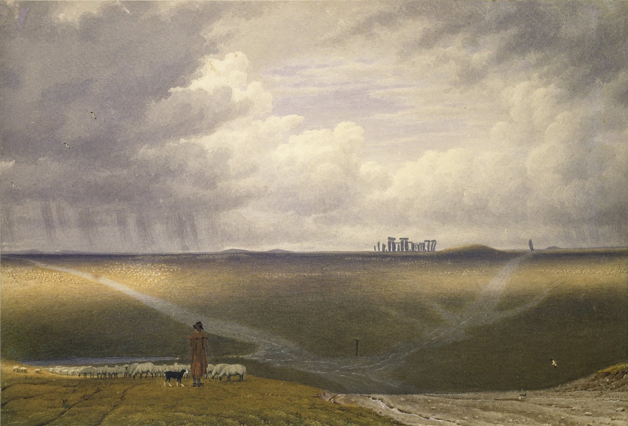 Stonehenge - pogodny dzień (akwarela na papierze) autorstwa Joseph Mallord William Turner