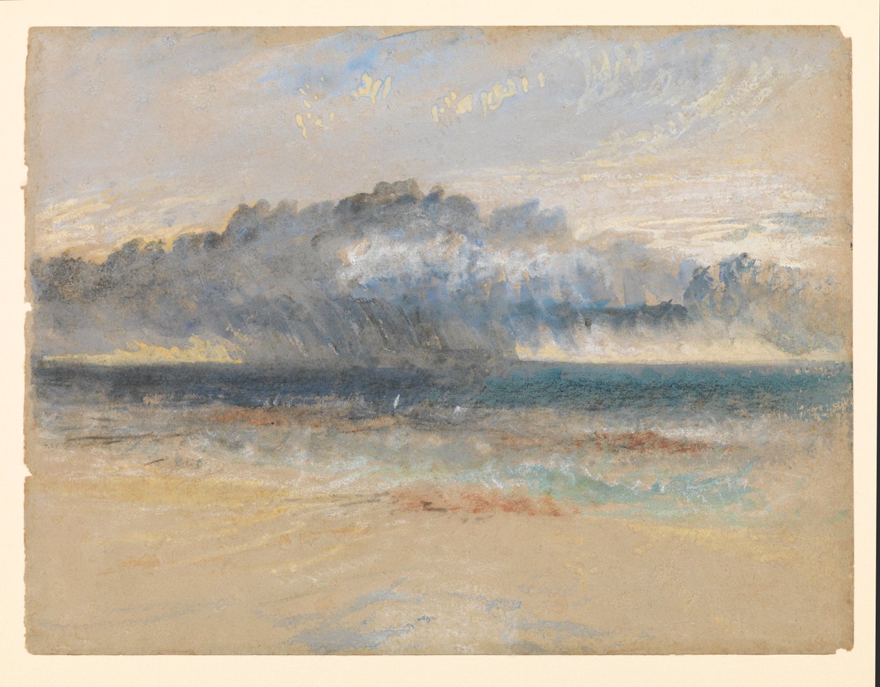 Burza na Margate Sands, 1835 - 1840 ok autorstwa Joseph Mallord William Turner