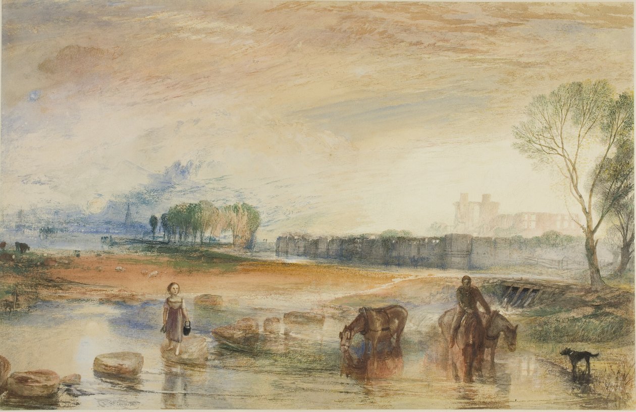 Zachód słońca i wschód księżyca autorstwa Joseph Mallord William Turner
