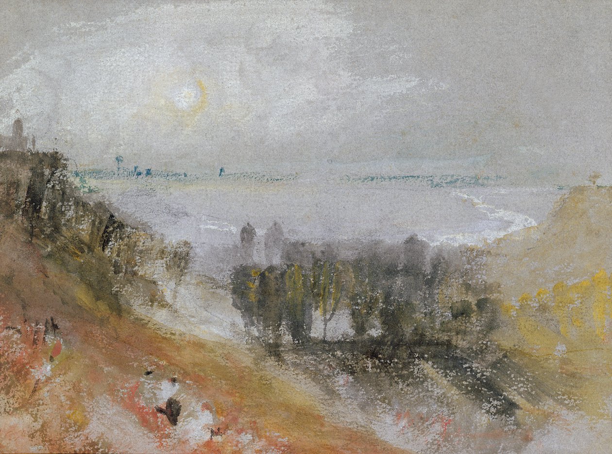 Tancarville, ok. 1830 (akwarela i farba do ciała na papierze) autorstwa Joseph Mallord William Turner