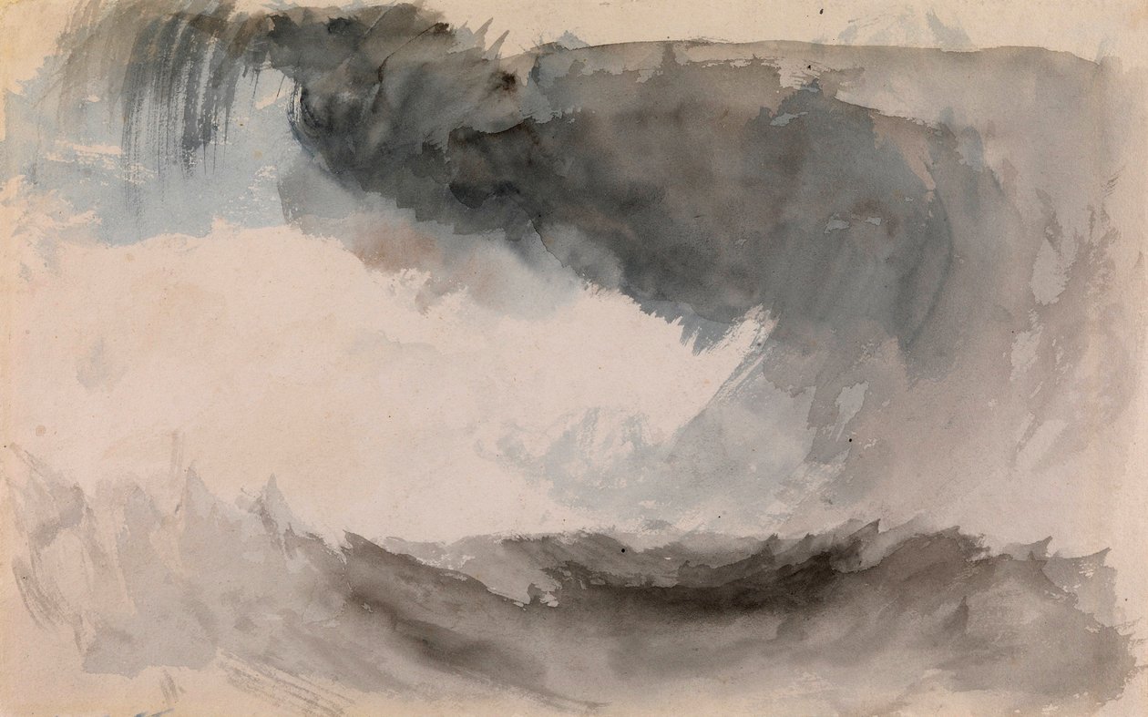 ""Tempete en mer"" (Sztorm na morzu) Aquarelle de Joseph Mallord William Turner (1775-1851) Wymiary 18,4x29,3 cm Kolekcja prywatna autorstwa Joseph Mallord William Turner