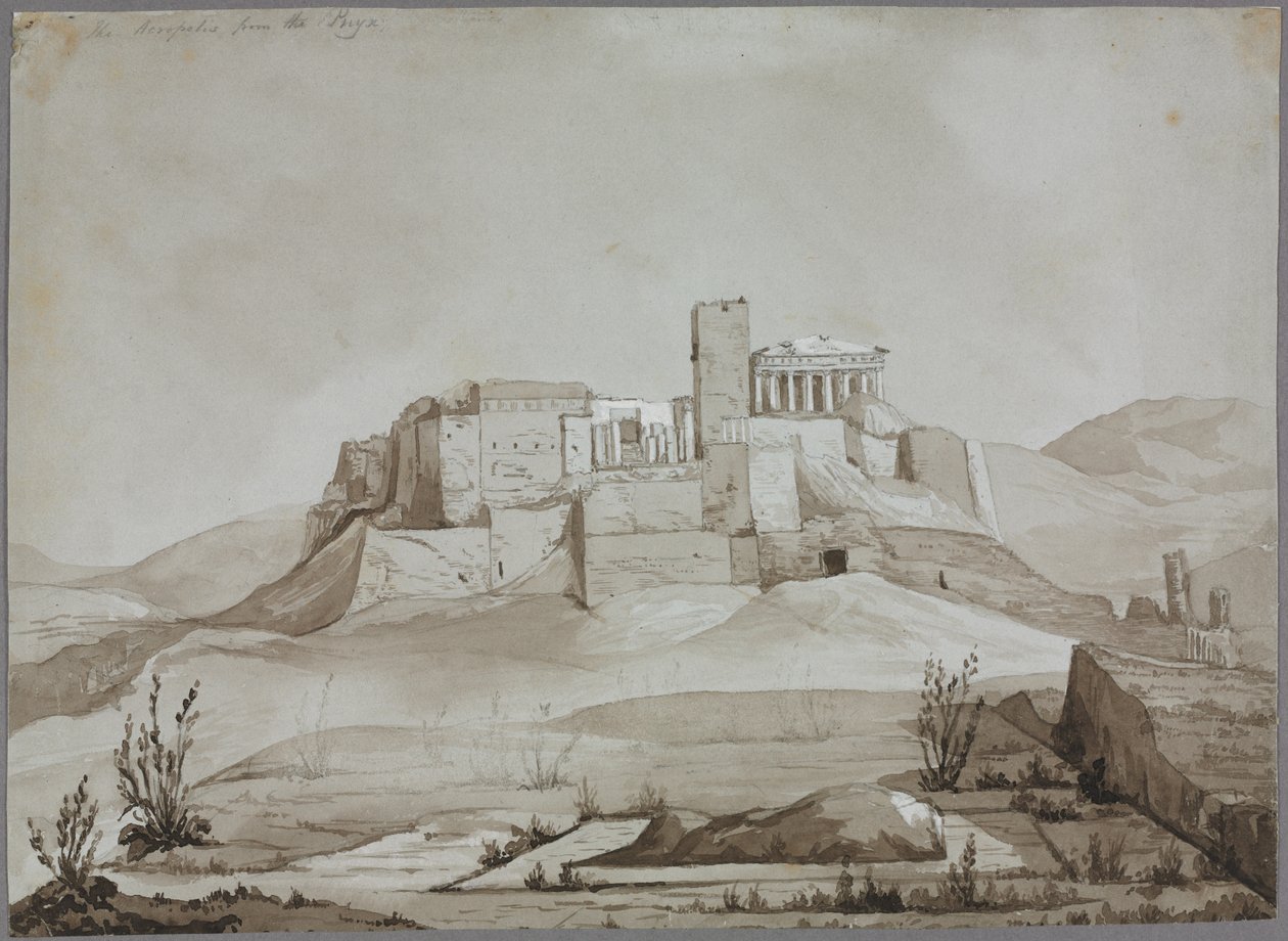 Akropol z Pnyx, Ateny, Grecja. autorstwa Joseph Mallord William Turner