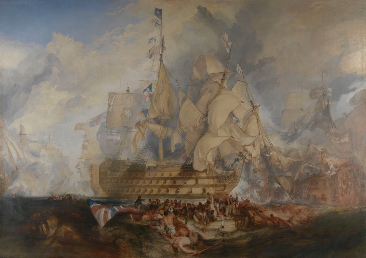 Bitwa pod Trafalgarem, 21 października 1805 r. autorstwa Joseph Mallord William Turner