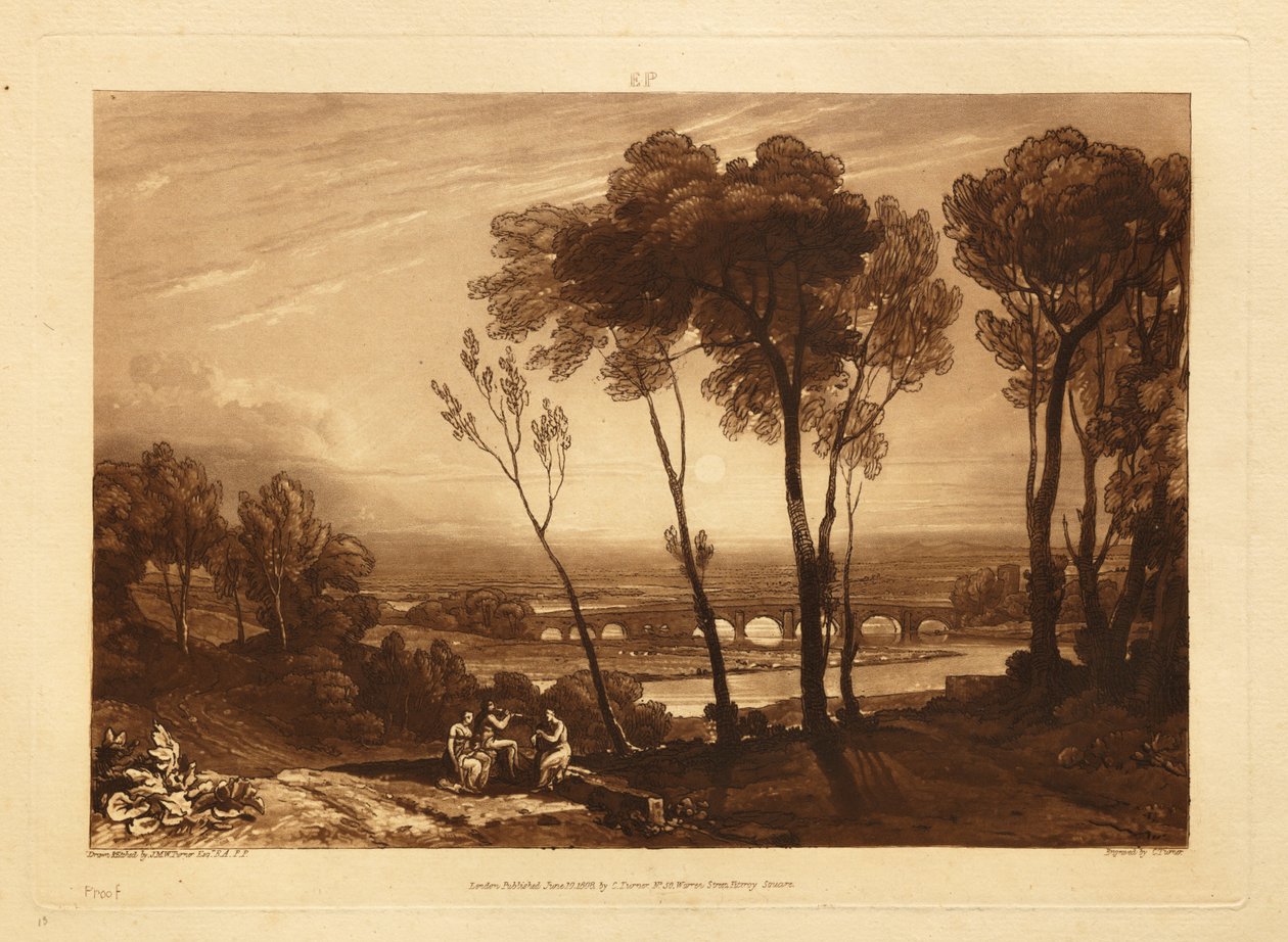 Most w średniej odległości autorstwa Joseph Mallord William Turner