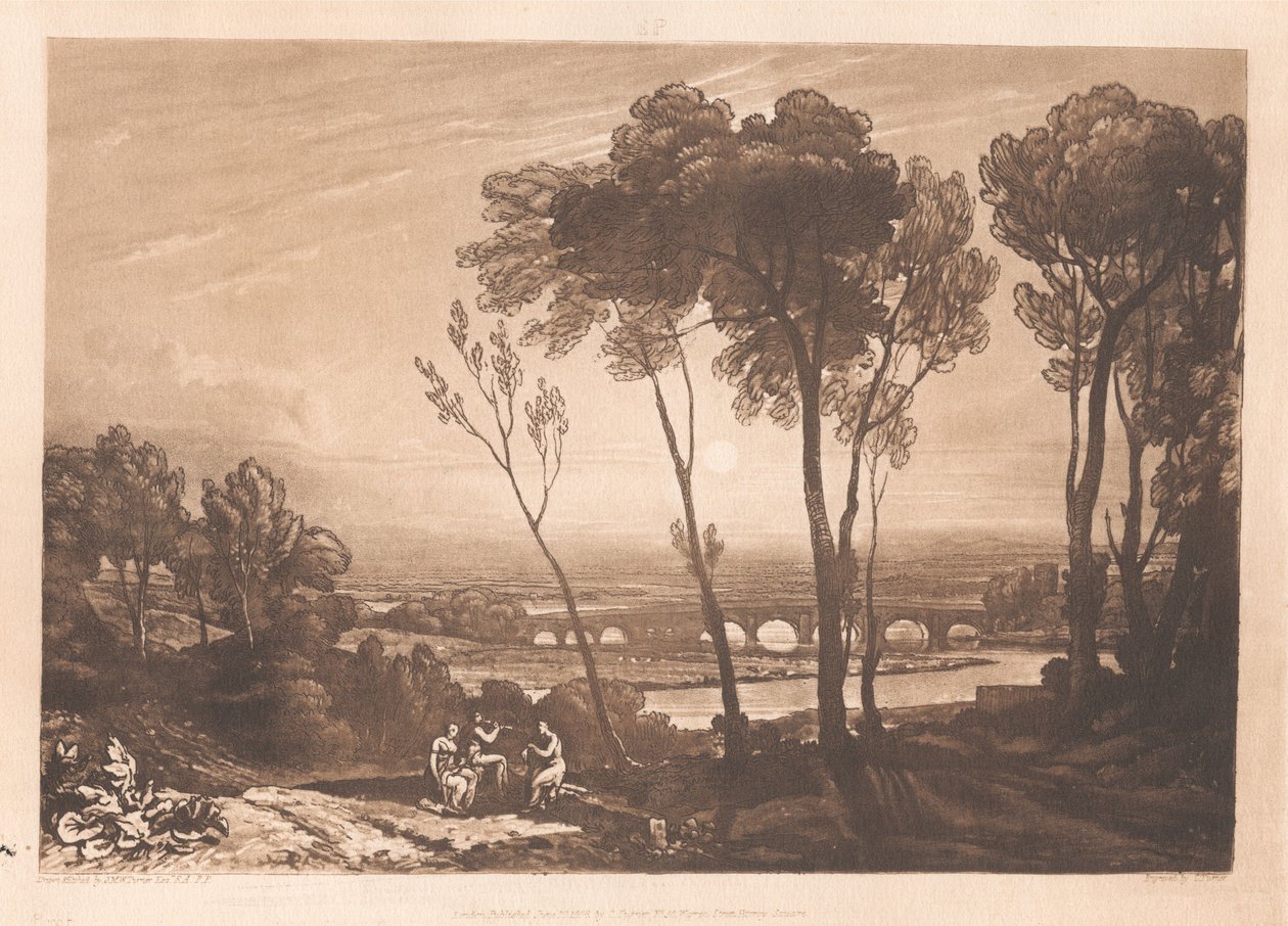 Most w średniej odległości autorstwa Joseph Mallord William Turner