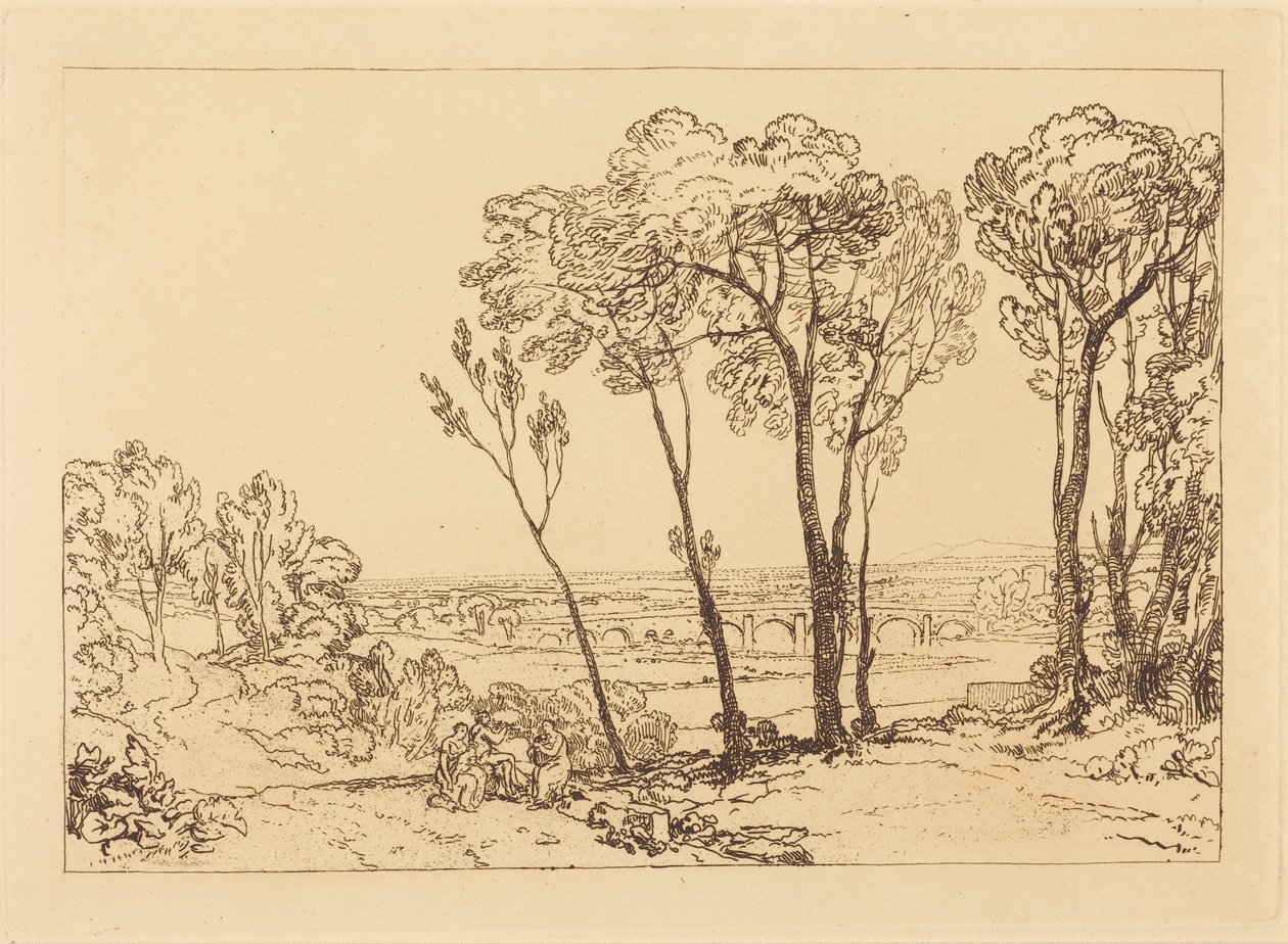 Most w średniej odległości autorstwa Joseph Mallord William Turner