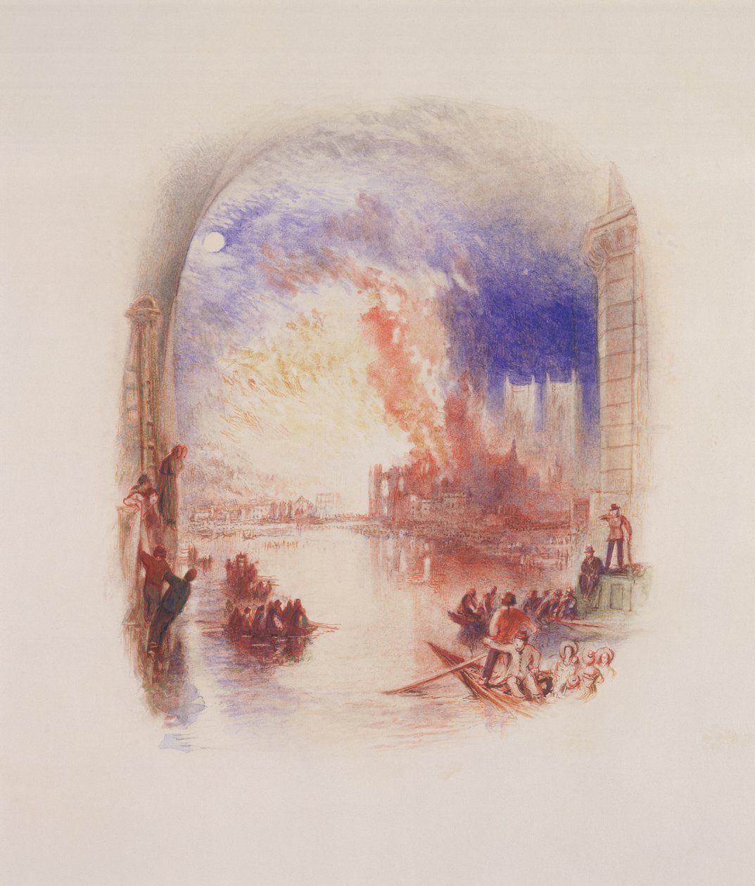 Spalenie gmachów parlamentu autorstwa Joseph Mallord William Turner