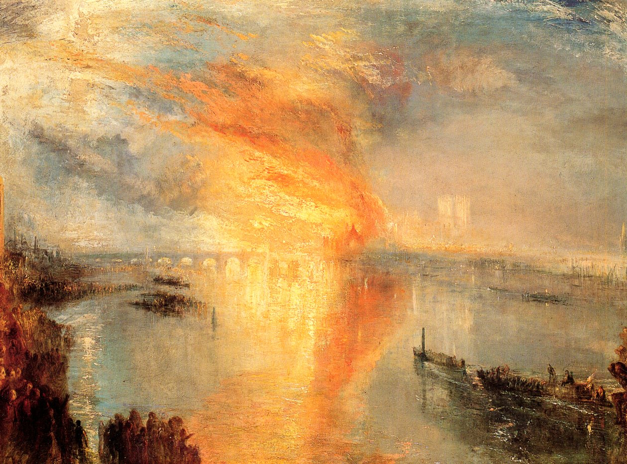 Spalenie gmachów parlamentu”, 1834. autorstwa Joseph Mallord William Turner
