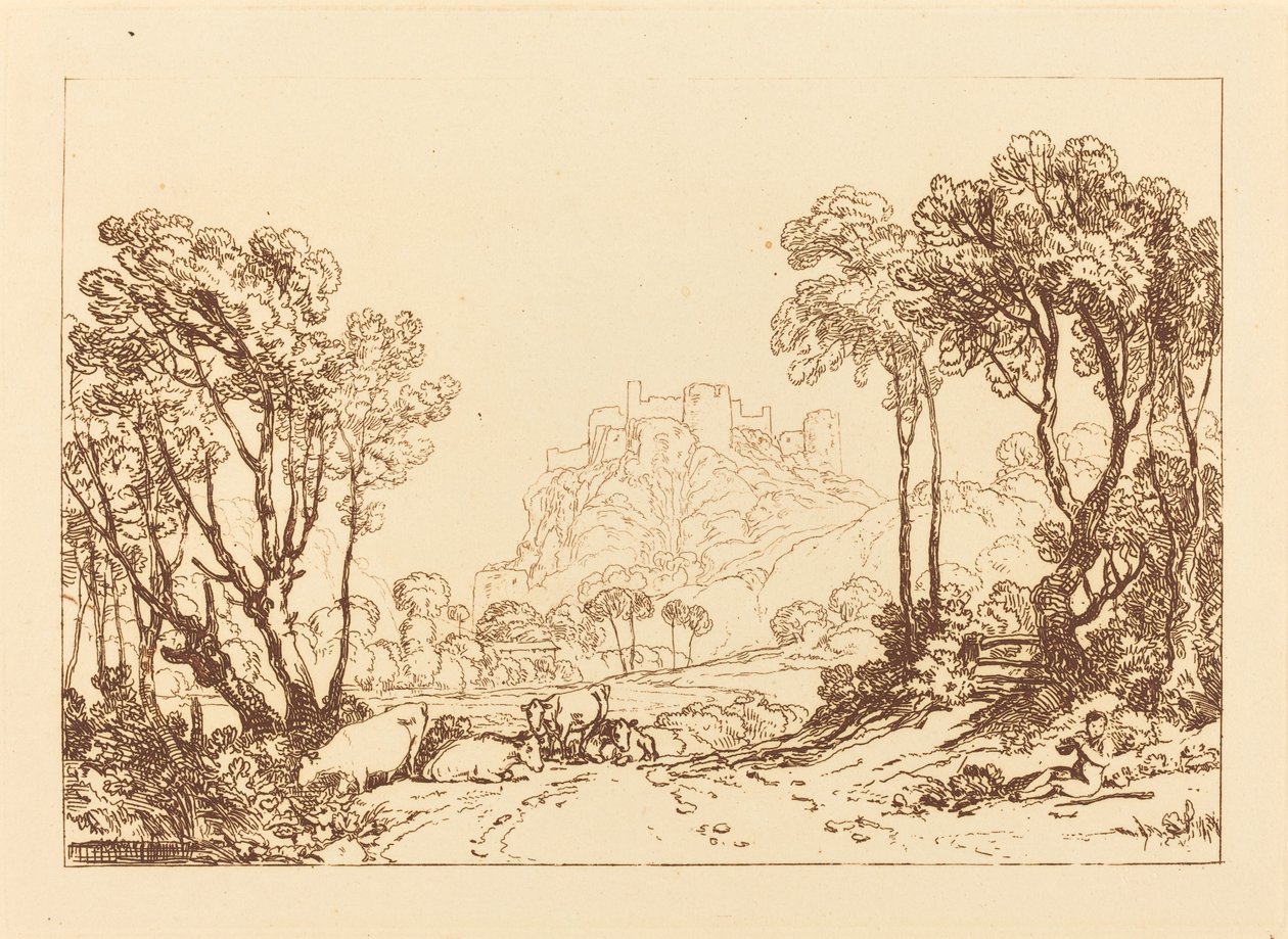 Zamek nad łąkami autorstwa Joseph Mallord William Turner