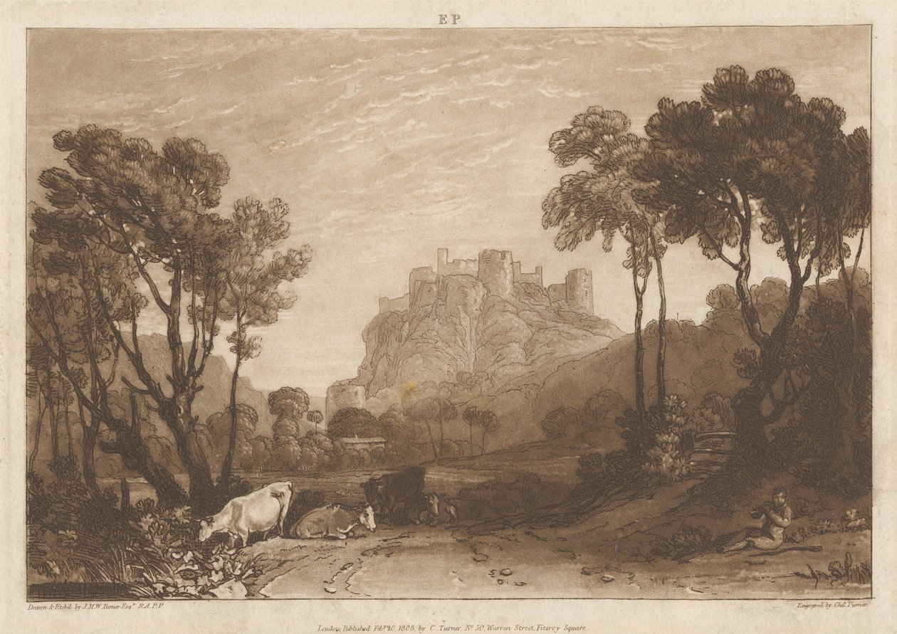 Zamek nad łąkami autorstwa Joseph Mallord William Turner