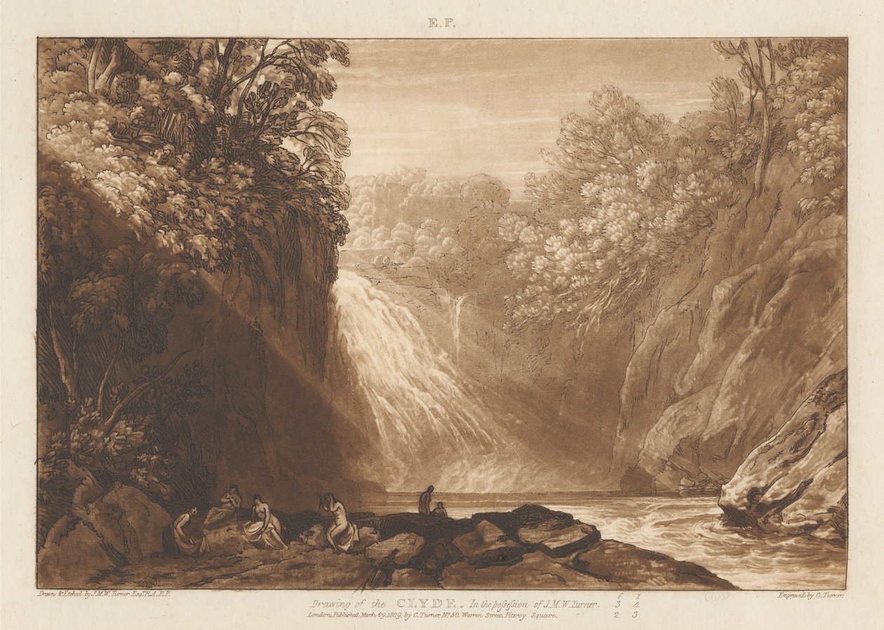 Rysunek Clyde autorstwa Joseph Mallord William Turner