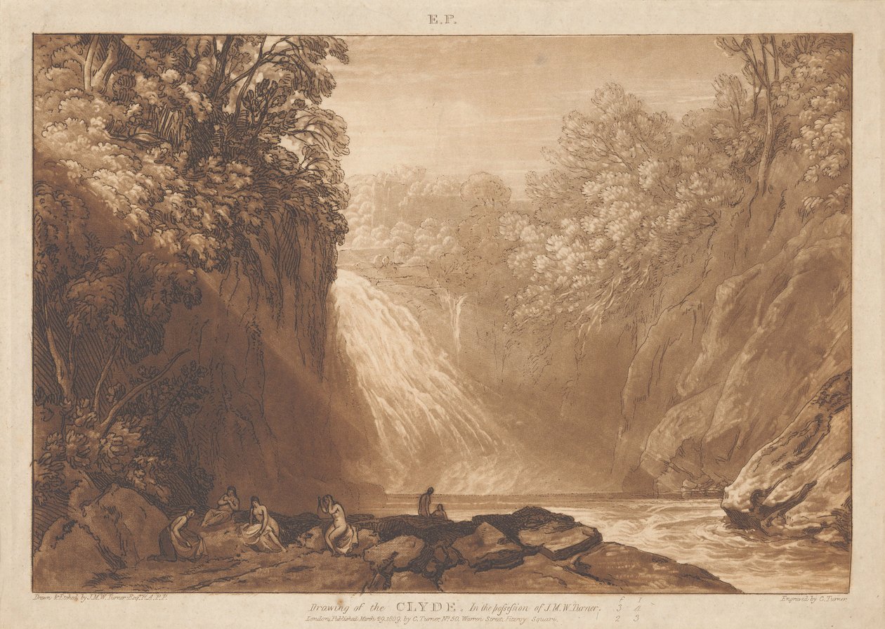 Rysunek Clyde autorstwa Joseph Mallord William Turner