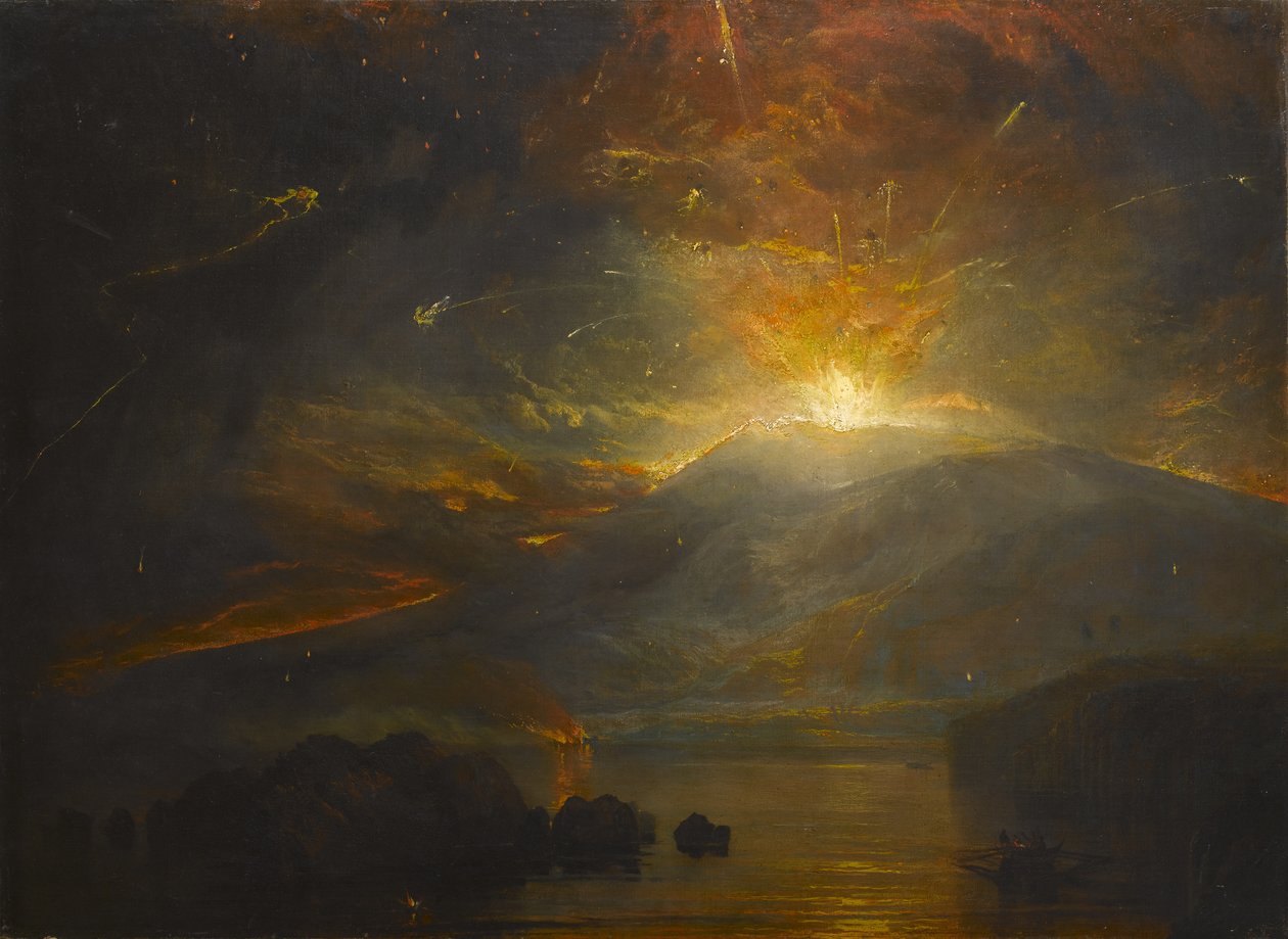 Wybuch gór Soufriere na wyspie św. Wincentego, 30 kwietnia 1812 r., 1815 r. autorstwa Joseph Mallord William Turner