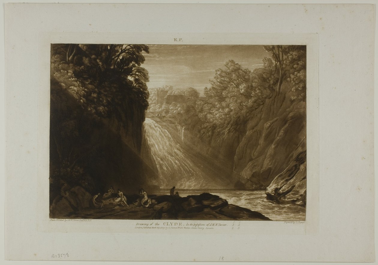 Upadek Clyde, płyta 18 z Liber Studiorum autorstwa Joseph Mallord William Turner