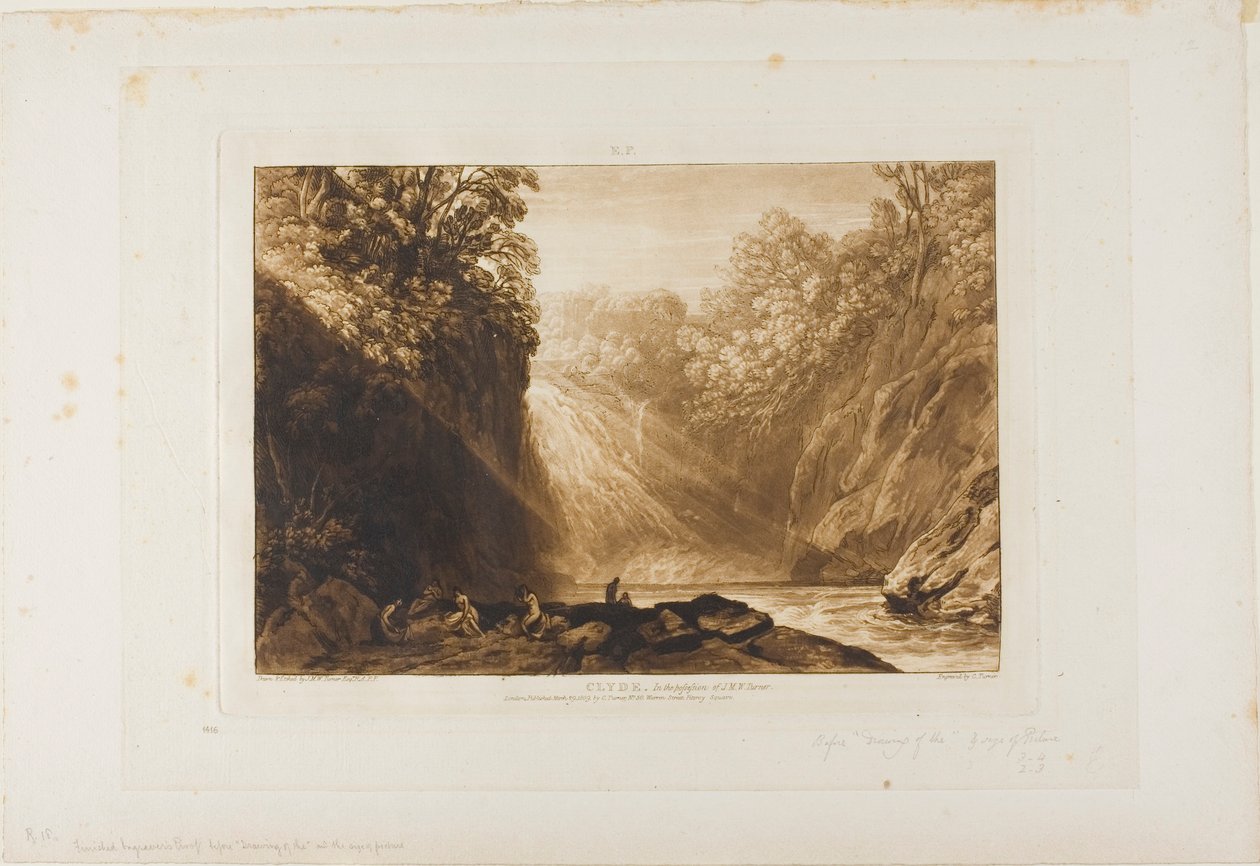 Upadek Clyde, płyta 18 z Liber Studiorum autorstwa Joseph Mallord William Turner