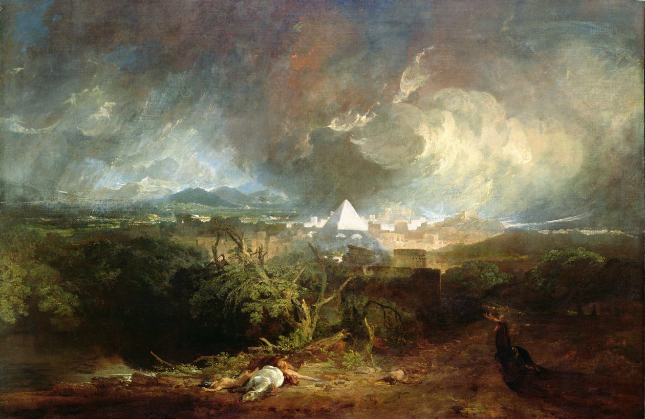 Piąta plaga egipska (olej na płótnie) autorstwa Joseph Mallord William Turner