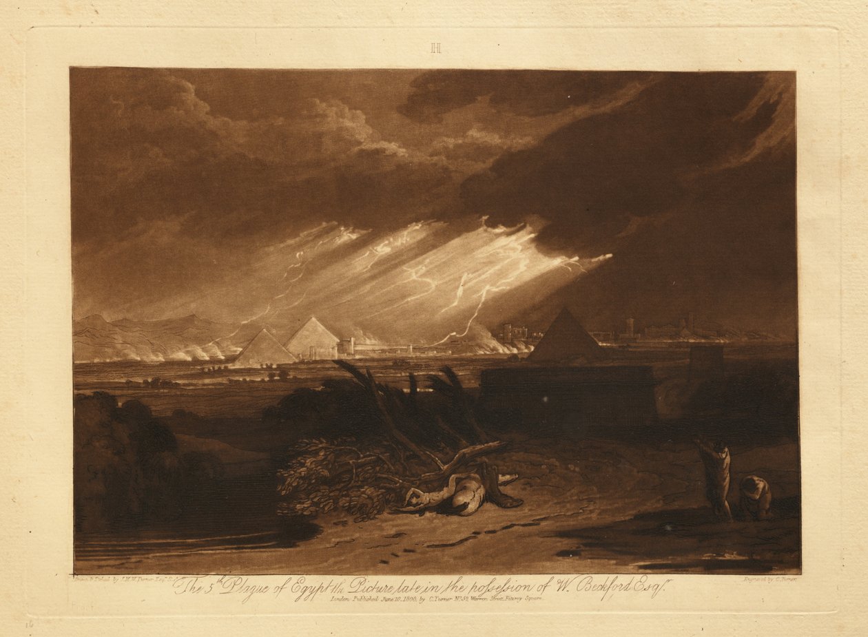 Piąta plaga egipska autorstwa Joseph Mallord William Turner