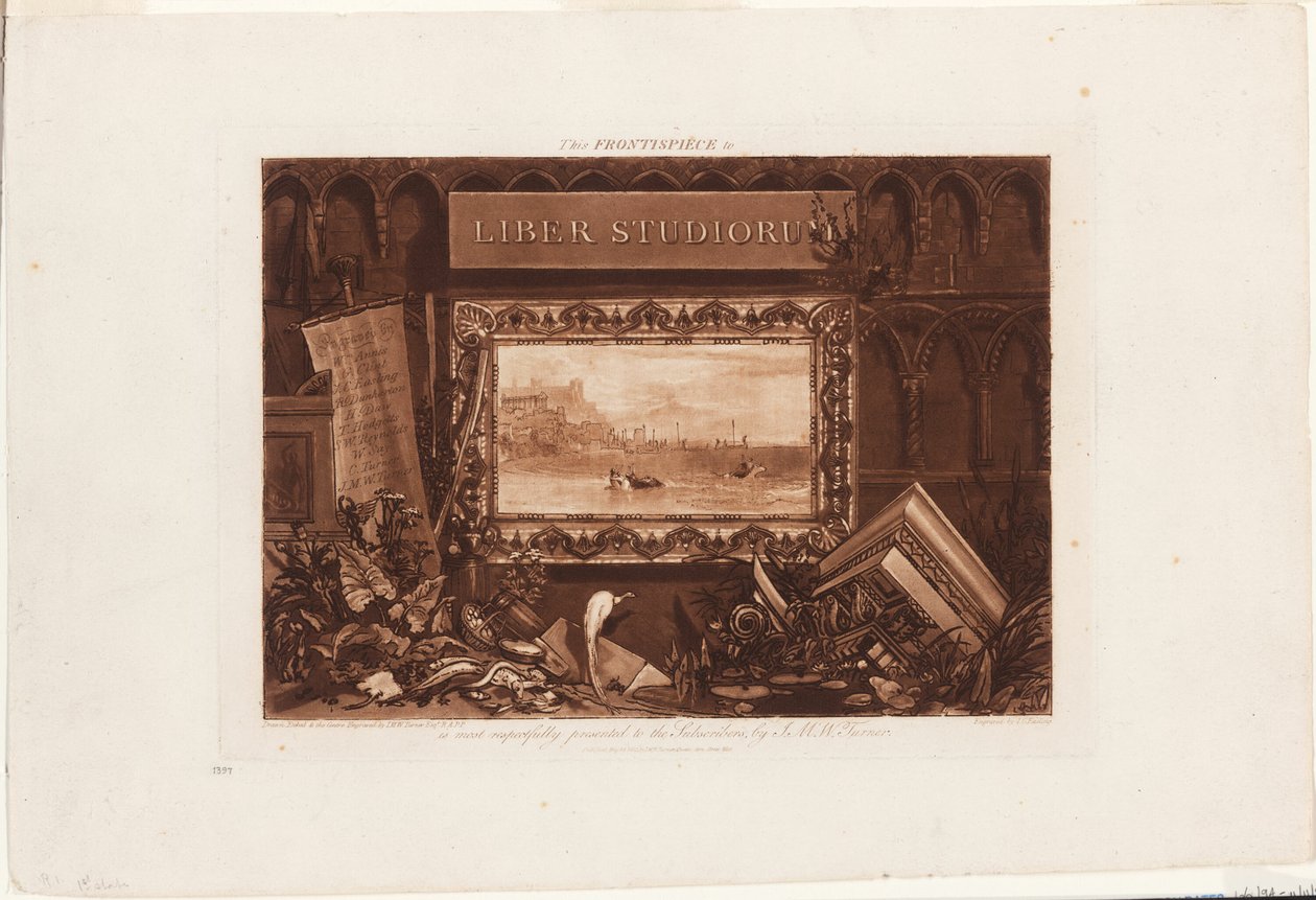 Frontyspis do Księgi Studiów autorstwa Joseph Mallord William Turner