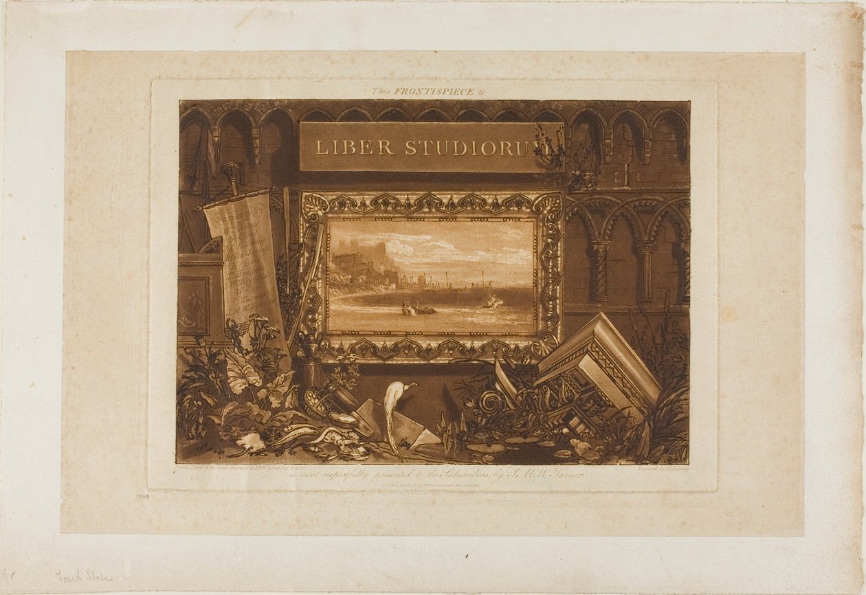 Frontyspis do Księgi Studiów autorstwa Joseph Mallord William Turner