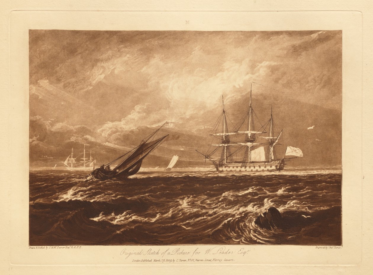 Scena morska Leader autorstwa Joseph Mallord William Turner