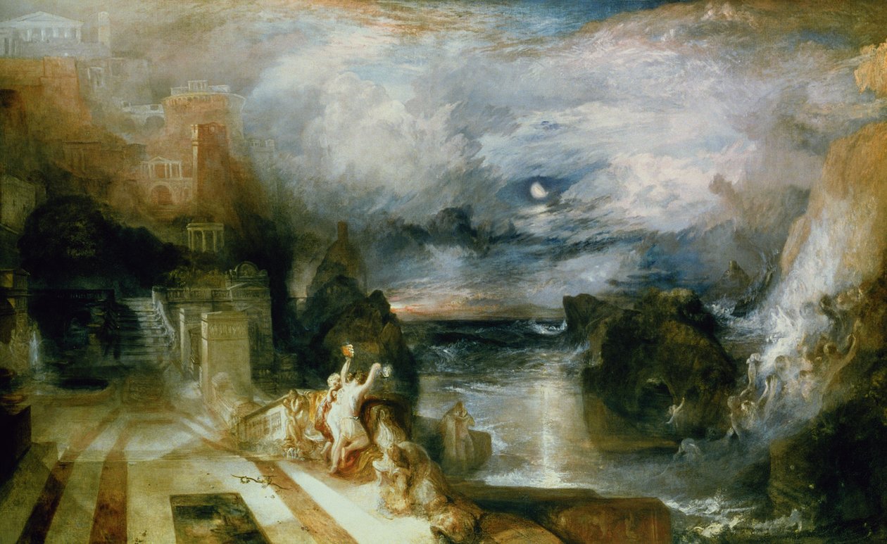 Rozstanie Bohatera i Leandra autorstwa Joseph Mallord William Turner