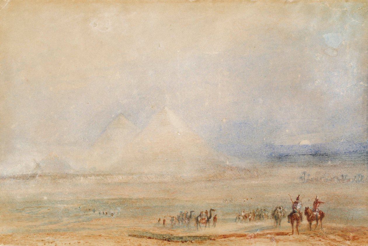 Piramidy w Gizie autorstwa Joseph Mallord William Turner