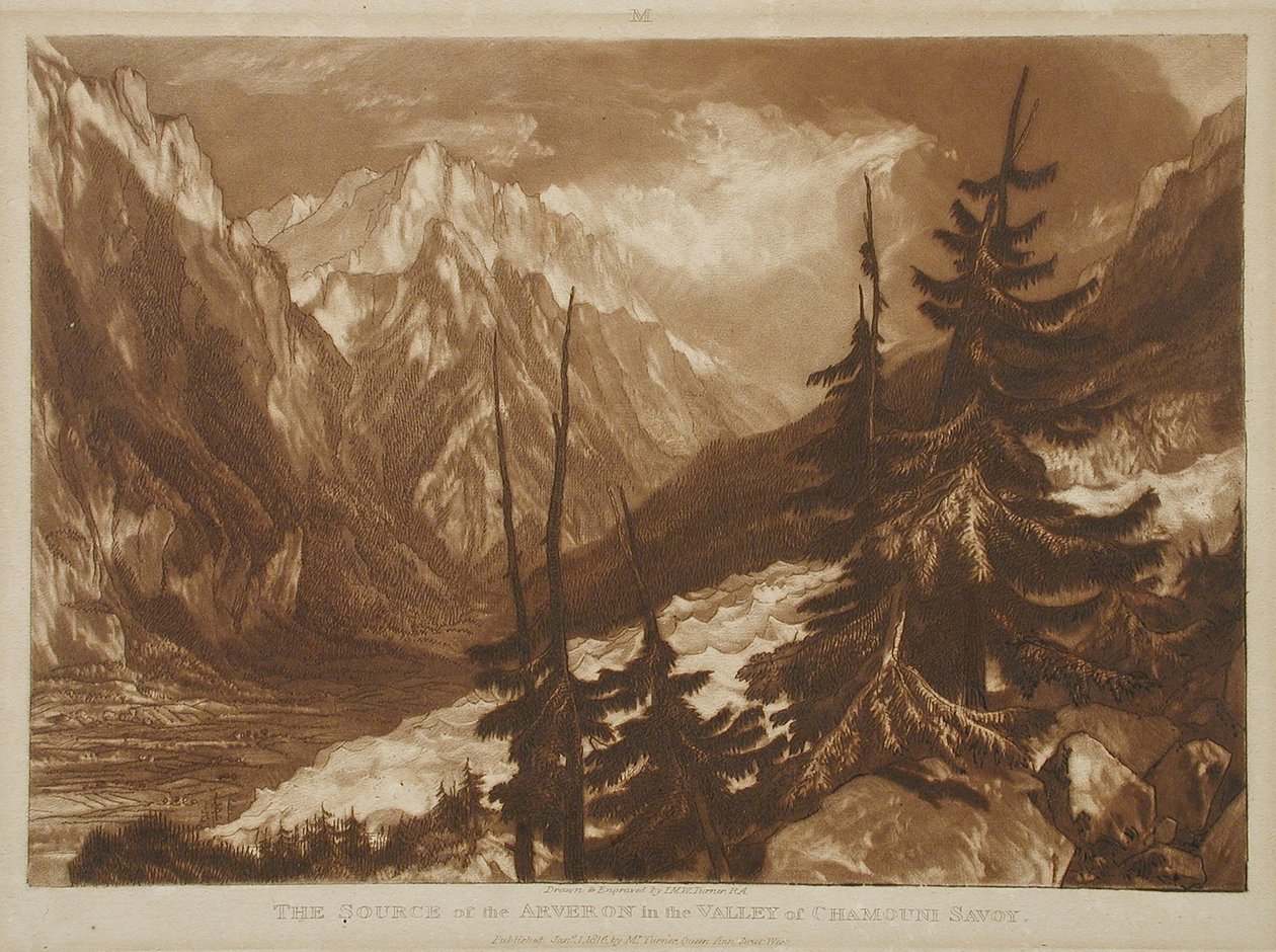 Źródło Arveronu autorstwa Joseph Mallord William Turner