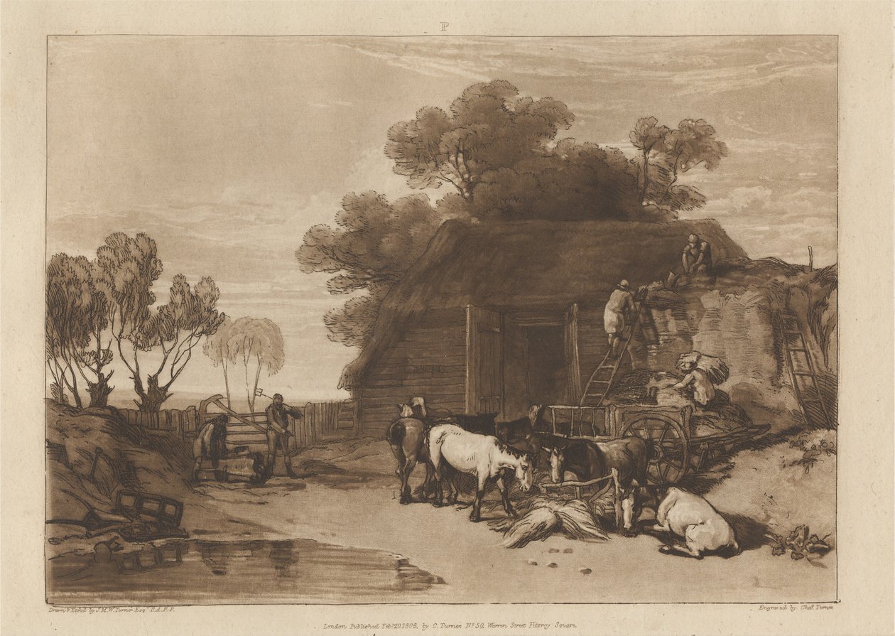 Podwórze ze słomą autorstwa Joseph Mallord William Turner